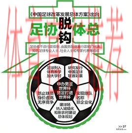 国务院足球改革发展部际联席会议办公室印发中国足球协会调整改革方案